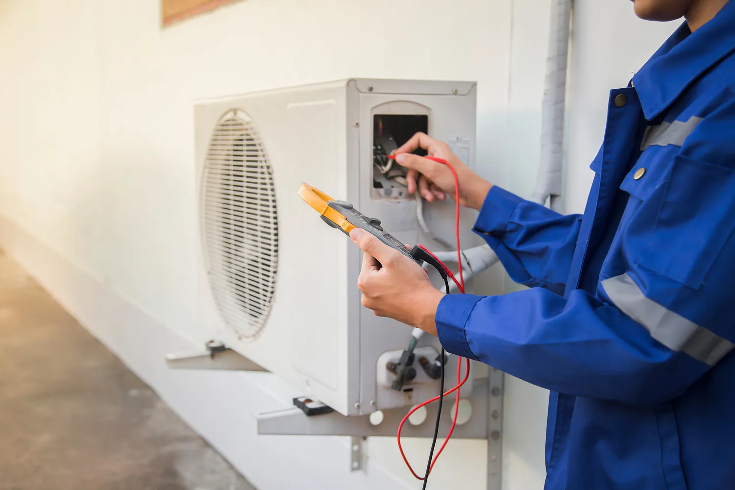 HVAC maintenance done by technician